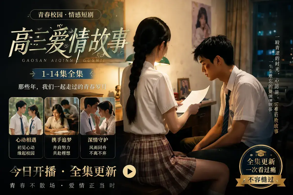 《AI 短剧高三爱情故事》高清完整版在线观看 - 林澈苏晚晴校园恋曲全集 - 中字无删减流畅播放 - 高三爱情故事网盘下载资源